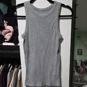 Maurices Heather Gray Ribbed Tank Top